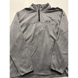 Oakley 1/4 Quarter Zip Pullover Mens XL Gray Athletic Fits More‎ Like A Large